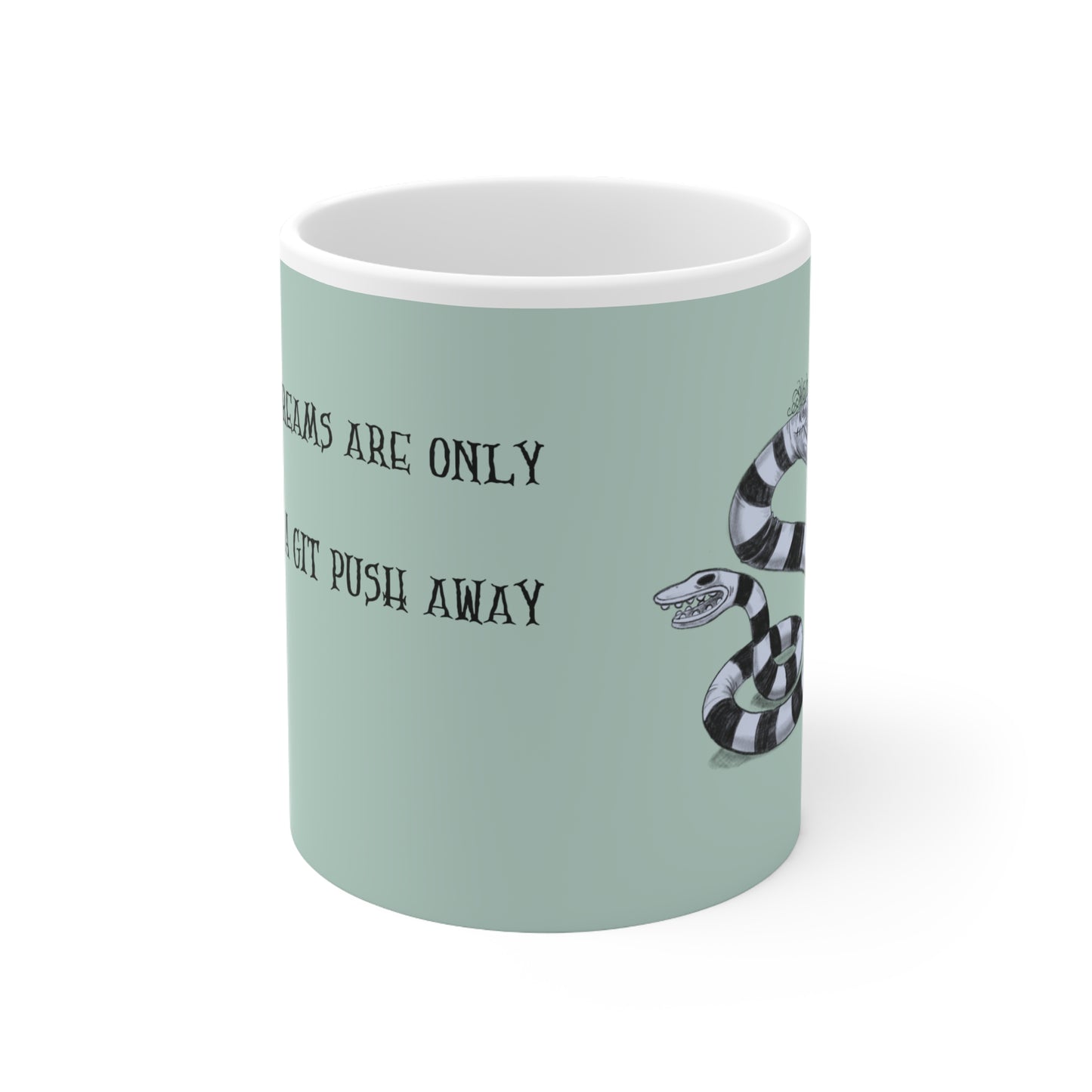 A git push away cup front view