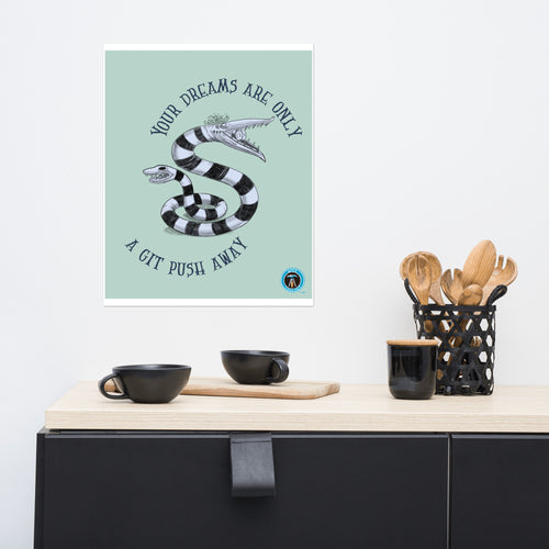 A git push away print 16"x20"